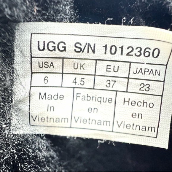 Ugg Cedric Biker Boot Size 6 Black Suede Shearling Uggs Ankle Booties New NWT - Picture 10 of 12